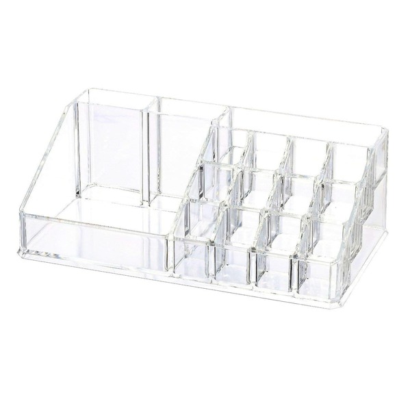 Clear Acrylic Makeup Organizer Lipstick Holder Vanity Storage Bathroom Bedroom - Picture 2 of 5
